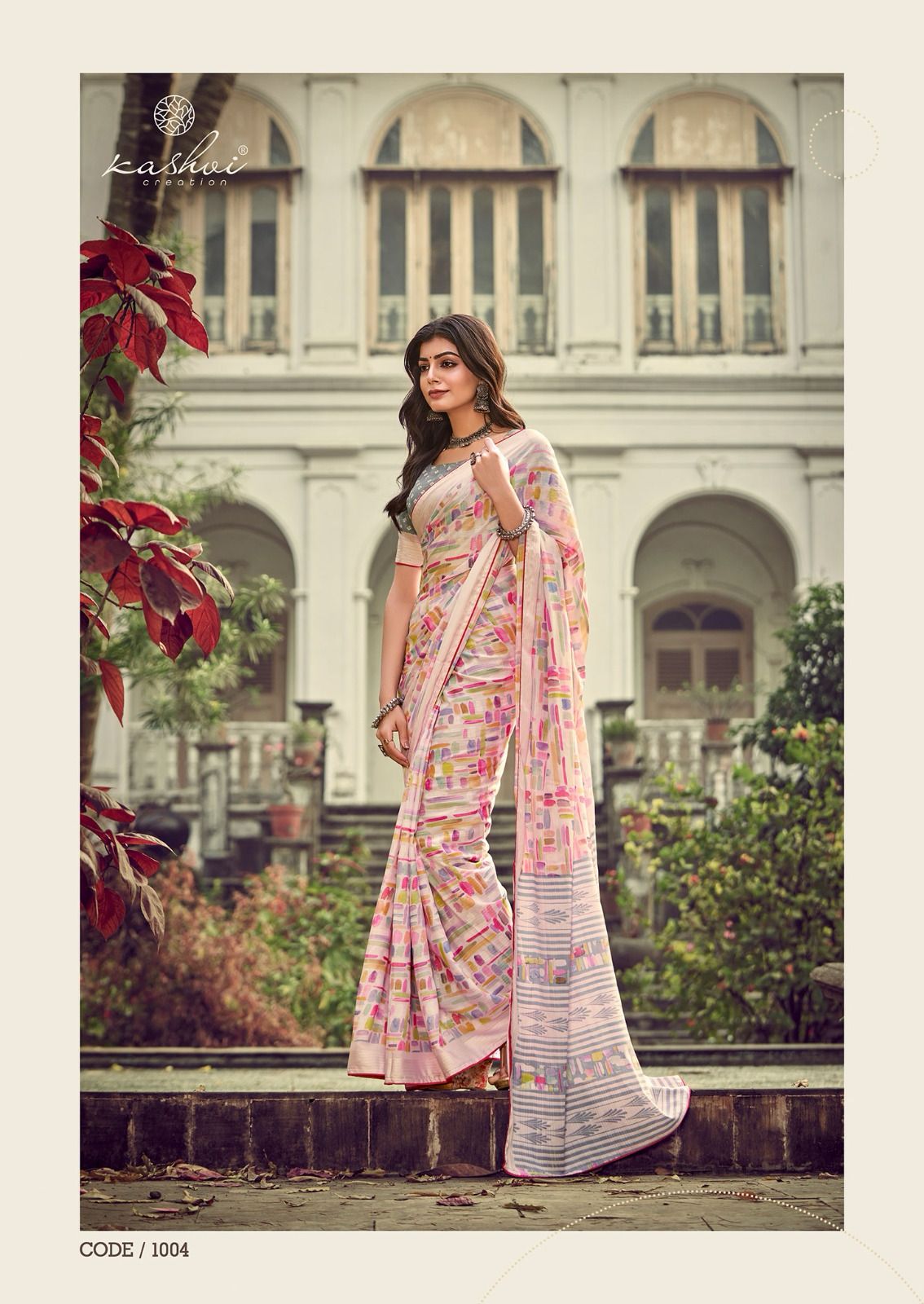 Cindrella By Kashvi Printed Viscose Georgette Sarees Wholesale Suppliers In Mumbai